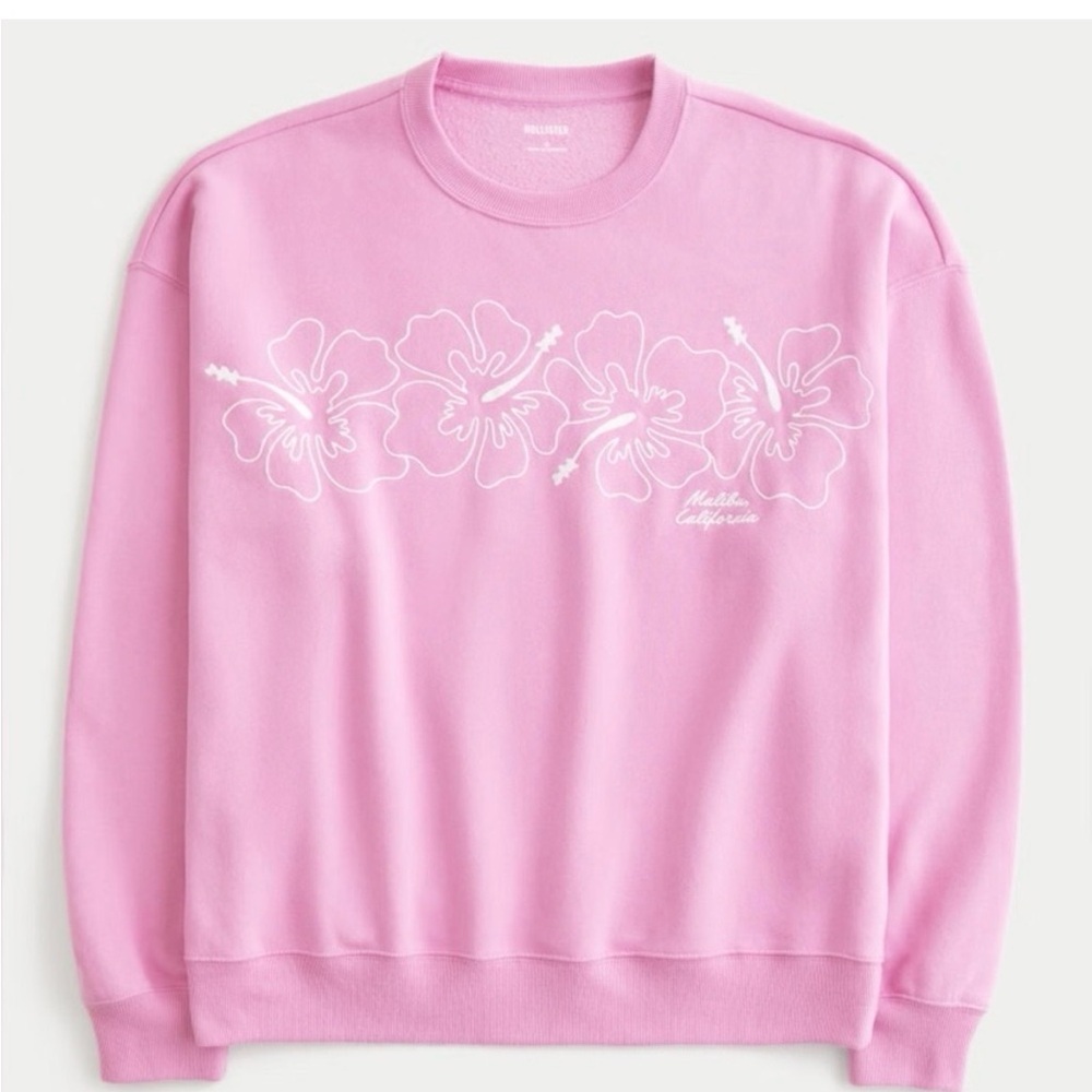 Pink oversized Hollister Sweatshirt